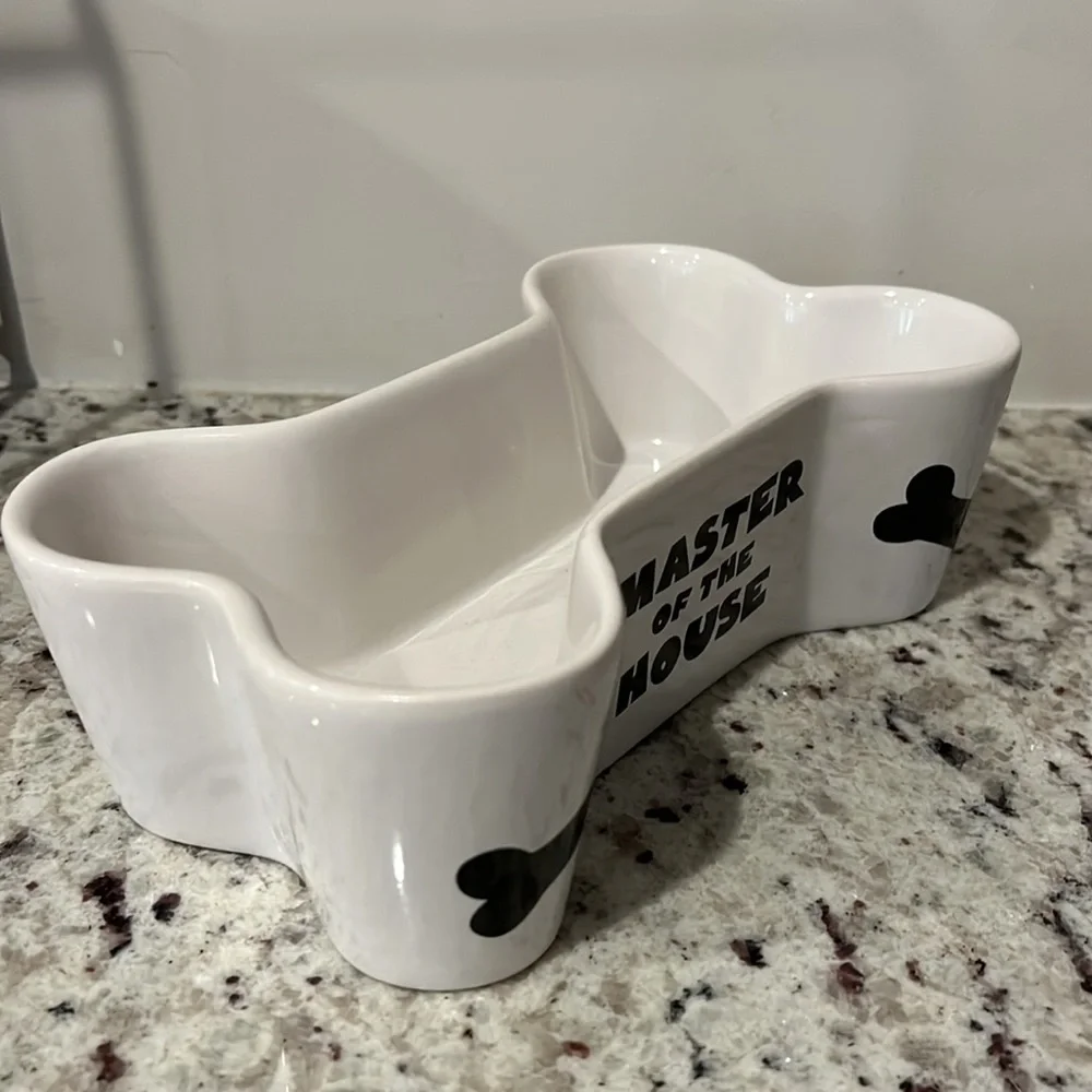 Master of the house, ceramic dog bowl